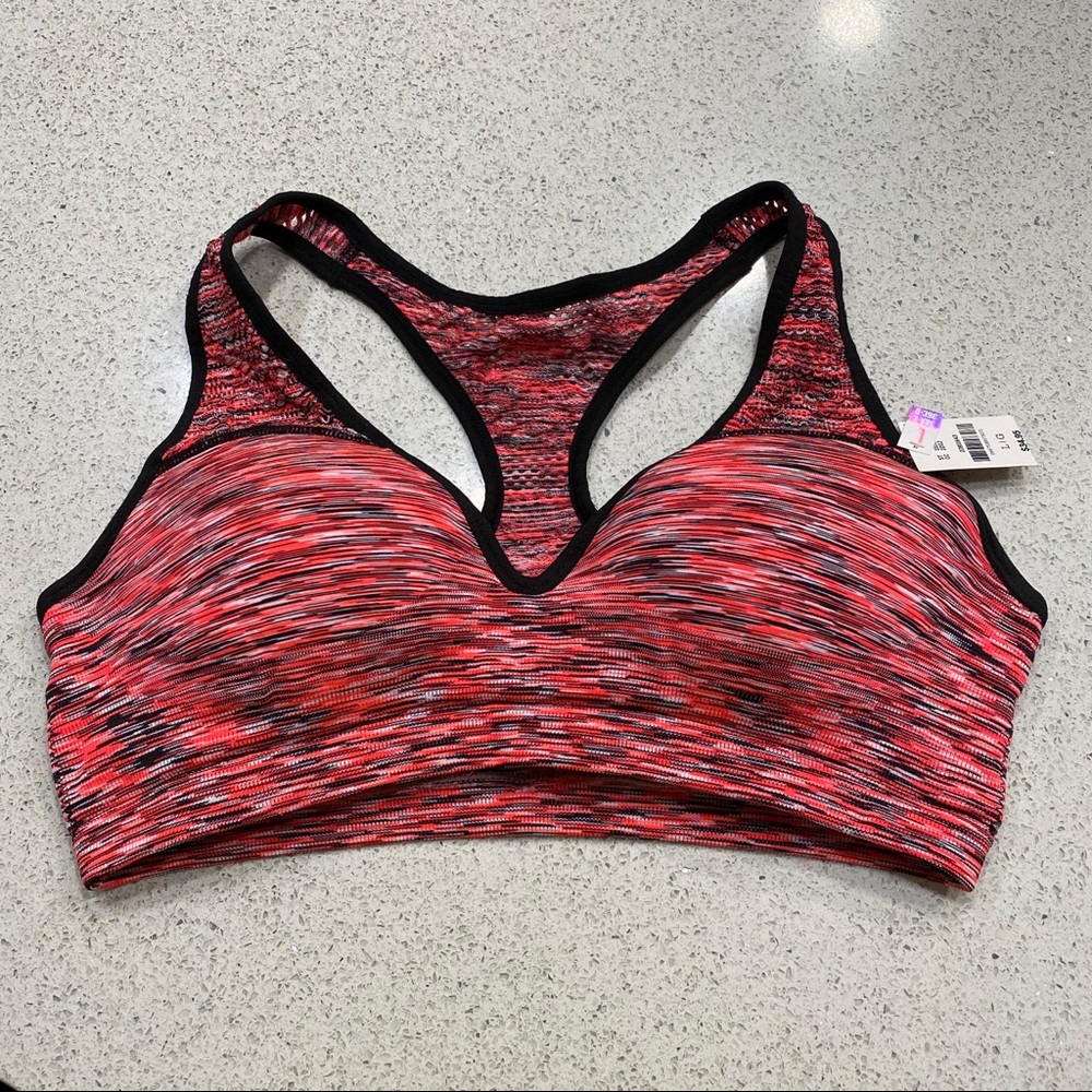 Pink push up sports bra
